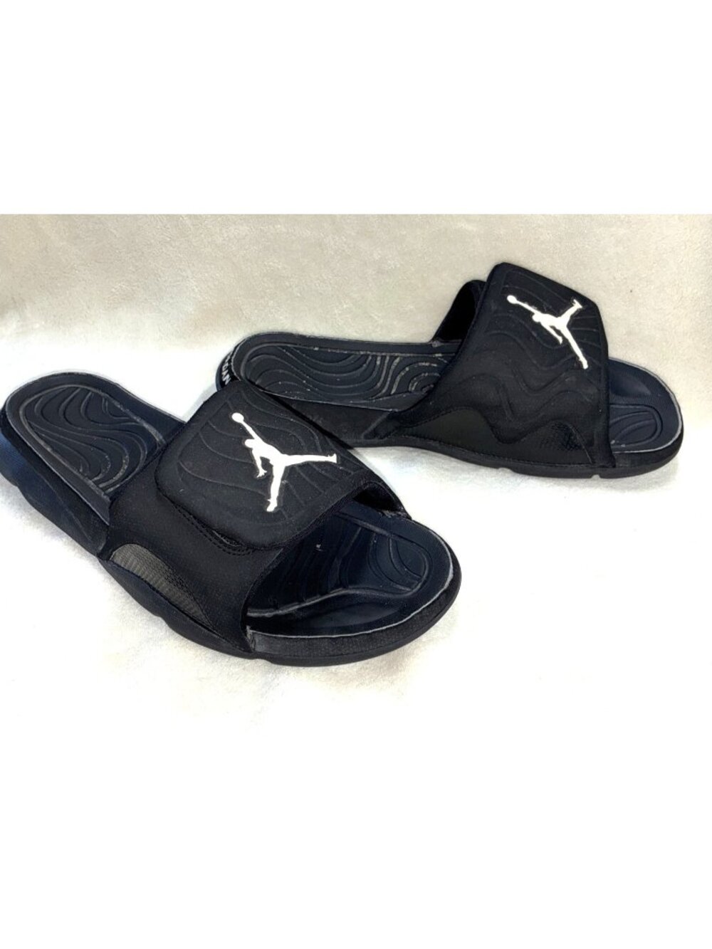 Jordan Hydro 4 Black/White 705163-010 Adj Sandals Slip On Lightweight Men 11 #h
